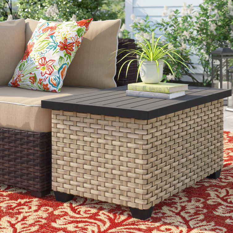 Sol 72 Outdoor Rochford Rectangular Metal Outdoor Coffee Table Reviews Wayfair